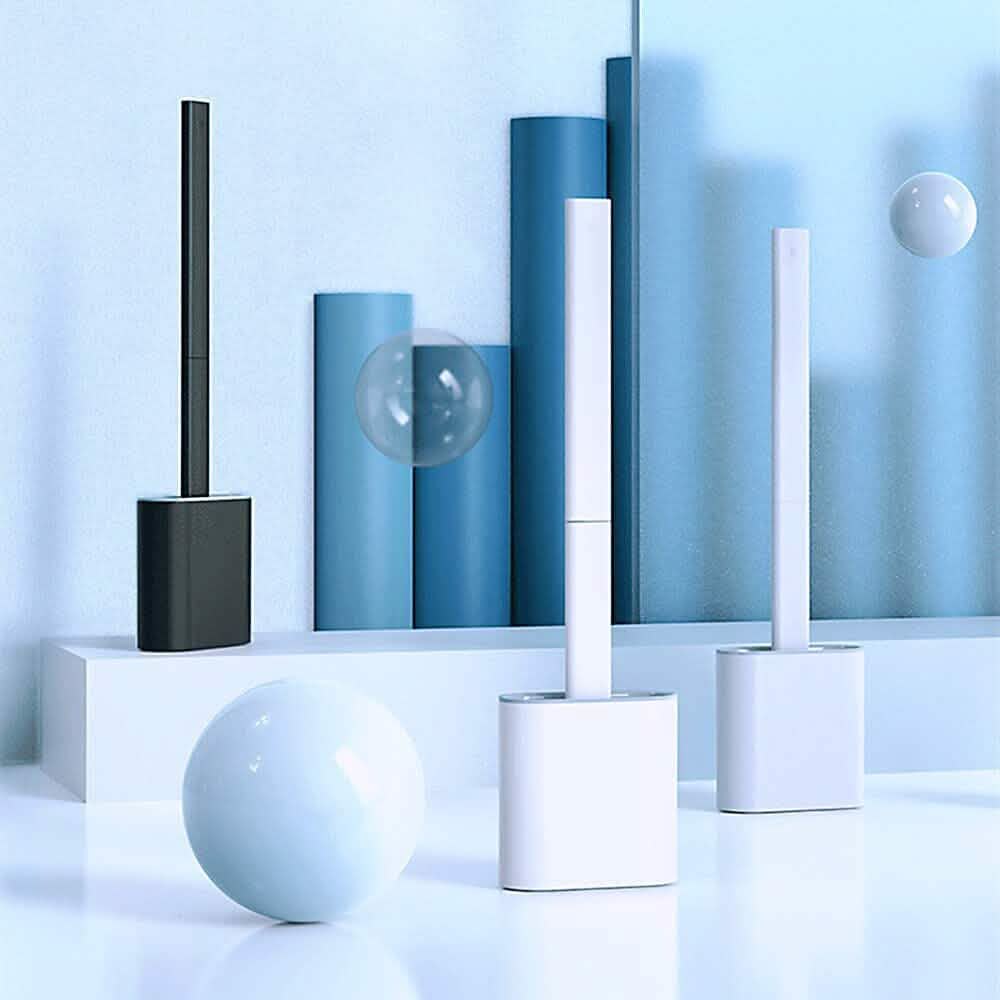 Wall Mounted Silicone Bathroom Brush and Holder Set - A-1 Thread Vault