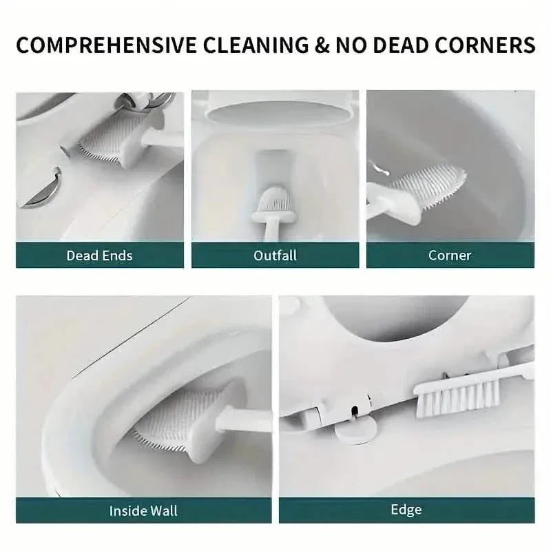 Wall-Mounted Toilet Brush Holder with Long Handle - A-1 Thread Vault