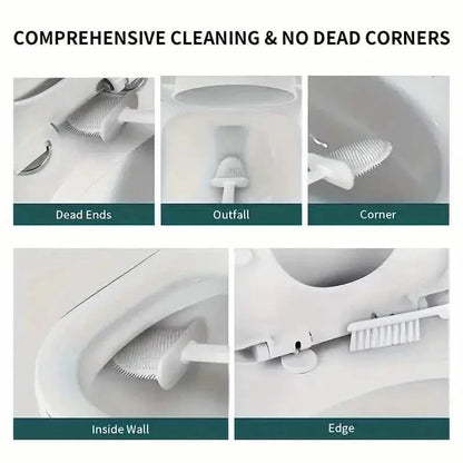 Wall-Mounted Toilet Brush Holder with Long Handle - A-1 Thread Vault