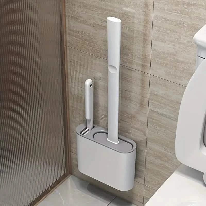 Wall-Mounted Toilet Brush Holder with Long Handle - A-1 Thread Vault