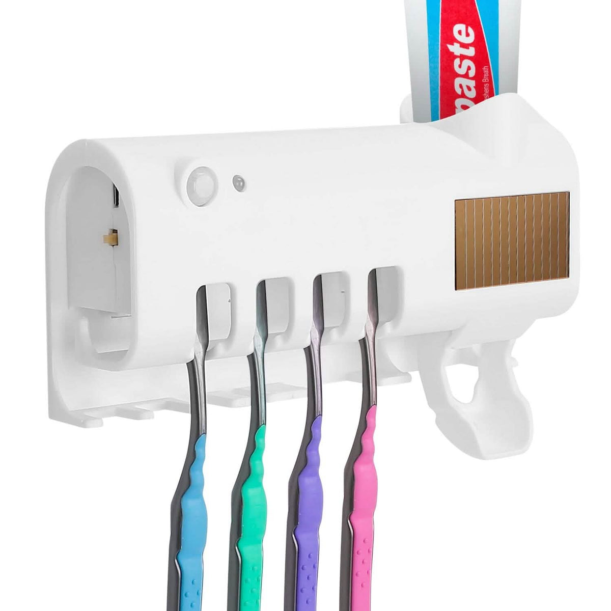 Wall Mounted Toothbrush Sanitizer Holder IR Induction UV Sanitization Rack - A-1 Thread Vault