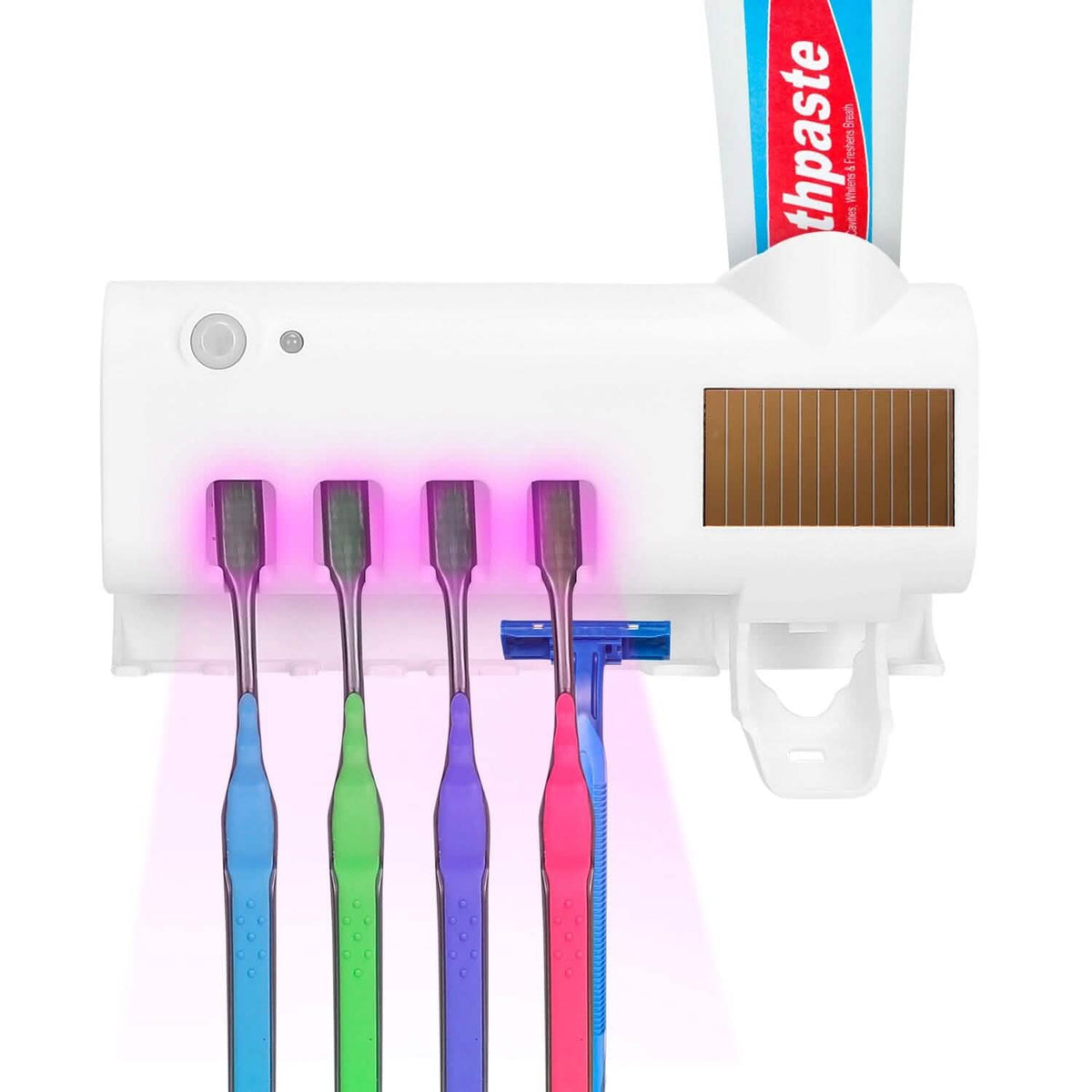 Wall Mounted Toothbrush Sanitizer Holder IR Induction UV Sanitization Rack - A-1 Thread Vault