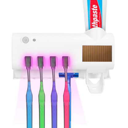 Wall Mounted Toothbrush Sanitizer Holder IR Induction UV Sanitization Rack - A-1 Thread Vault