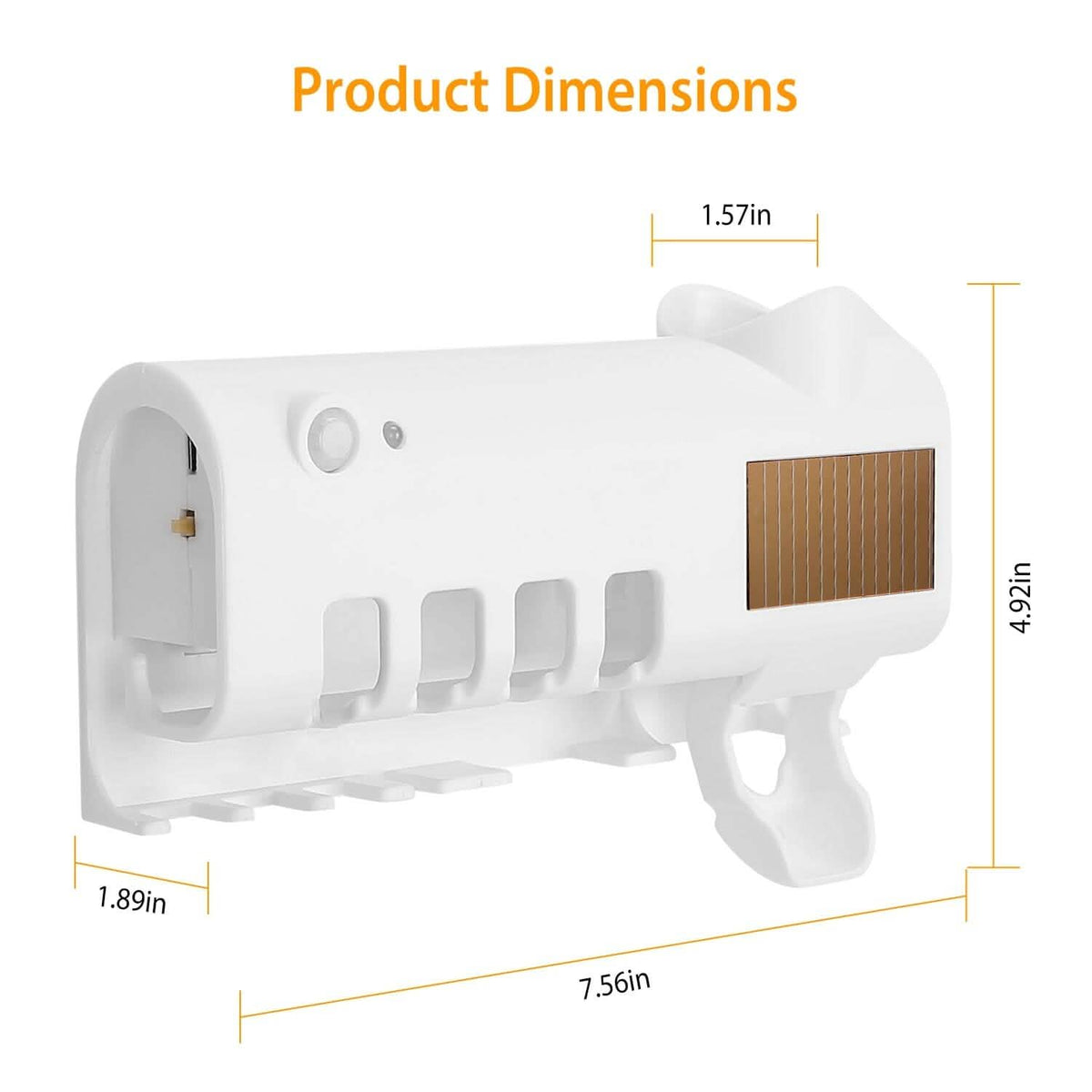 Wall Mounted Toothbrush Sanitizer Holder IR Induction UV Sanitization Rack - A-1 Thread Vault