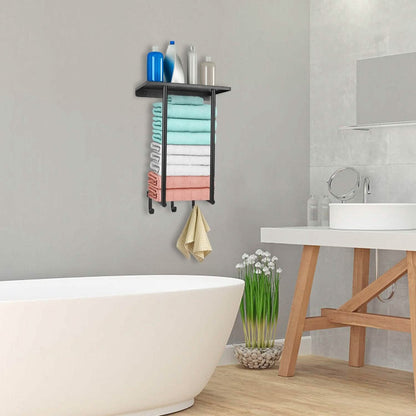 Wall Mounted Towel Rack for Rolled Towels - A-1 Thread Vault