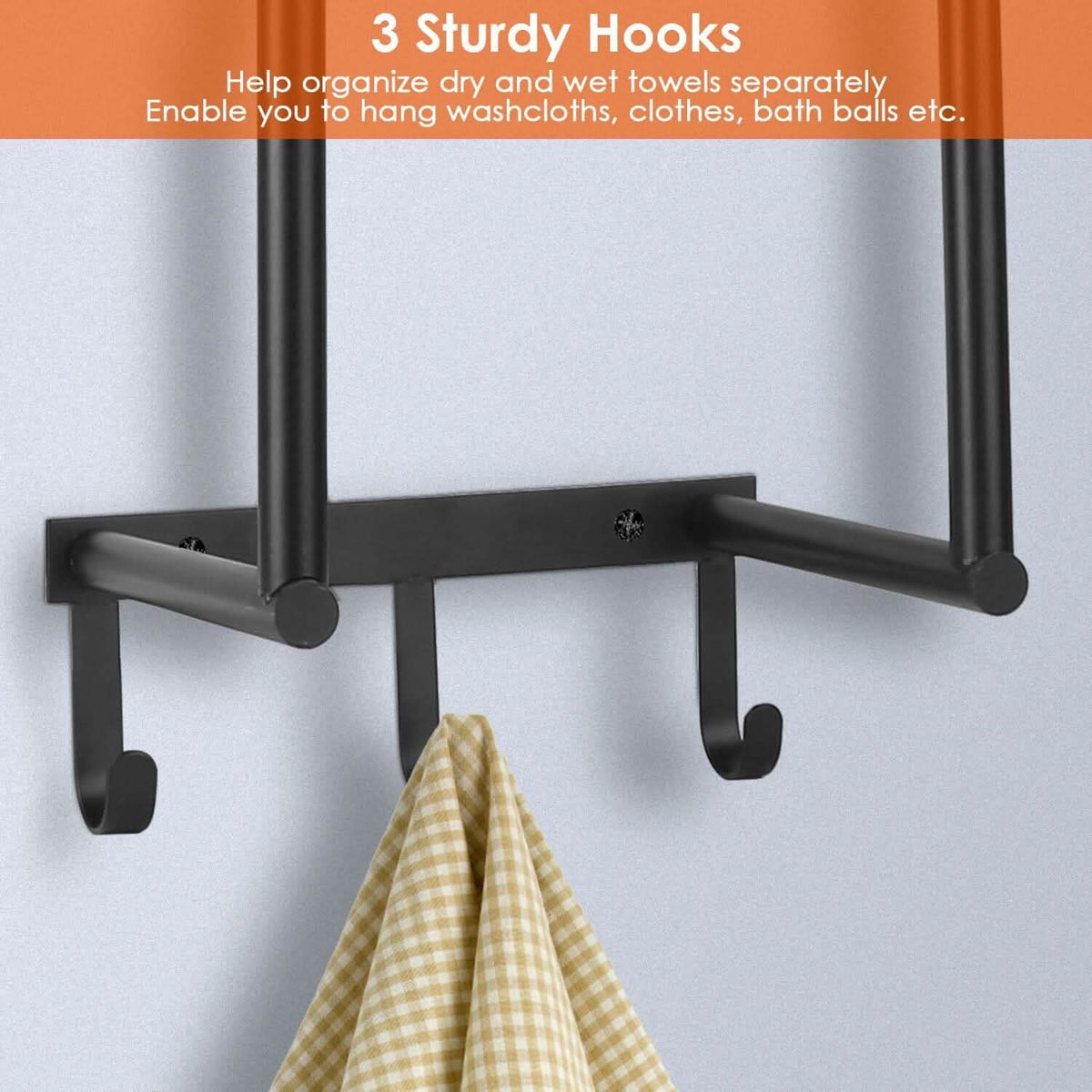 Wall Mounted Towel Rack for Rolled Towels - A-1 Thread Vault