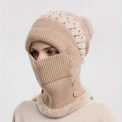 Warm Knitted Beanie Hat and Neck Warmer Set - A-1 Thread Vault