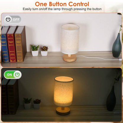 Warm White Nightstand Lamp USB Plug Modern Lantern - A-1 Thread Vault