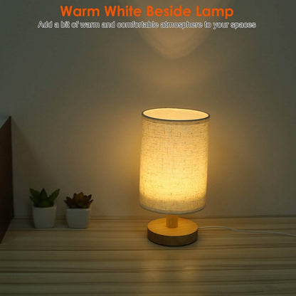 Warm White Nightstand Lamp USB Plug Modern Lantern - A-1 Thread Vault