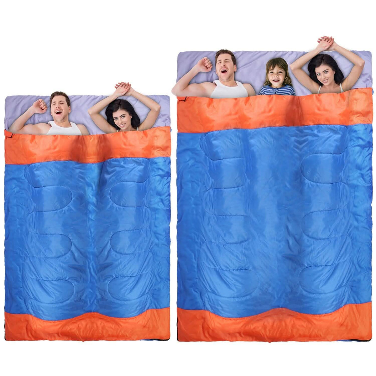 Water Resistant Camping Cotton Liner Sleeping Bag with Sack - A-1 Thread Vault