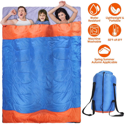 Water Resistant Camping Cotton Liner Sleeping Bag with Sack - A-1 Thread Vault