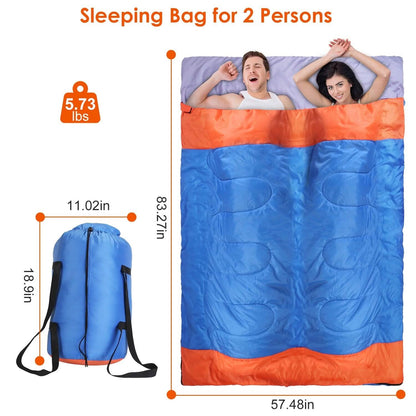 Water Resistant Camping Cotton Liner Sleeping Bag with Sack - A-1 Thread Vault