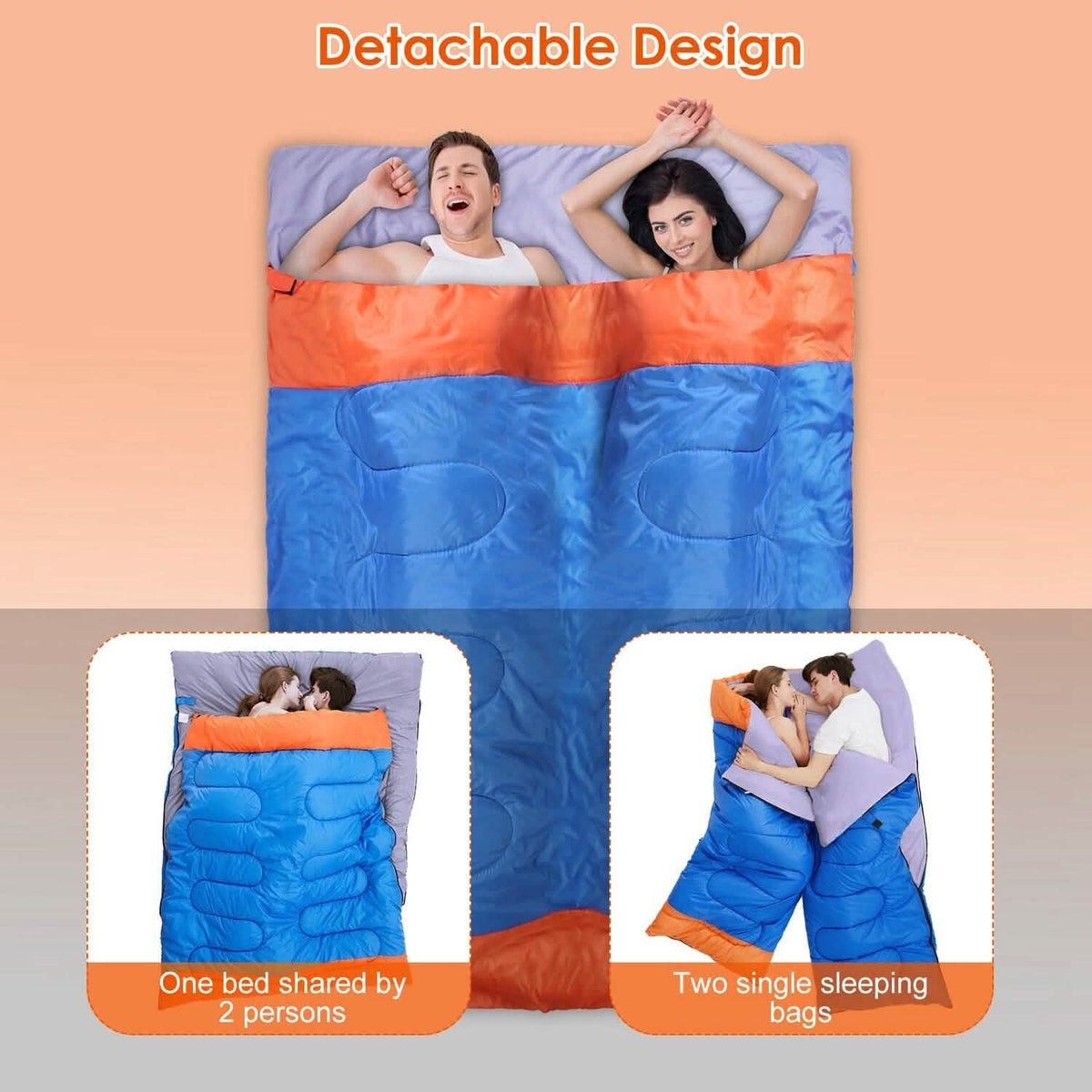 Water Resistant Camping Cotton Liner Sleeping Bag with Sack - A-1 Thread Vault