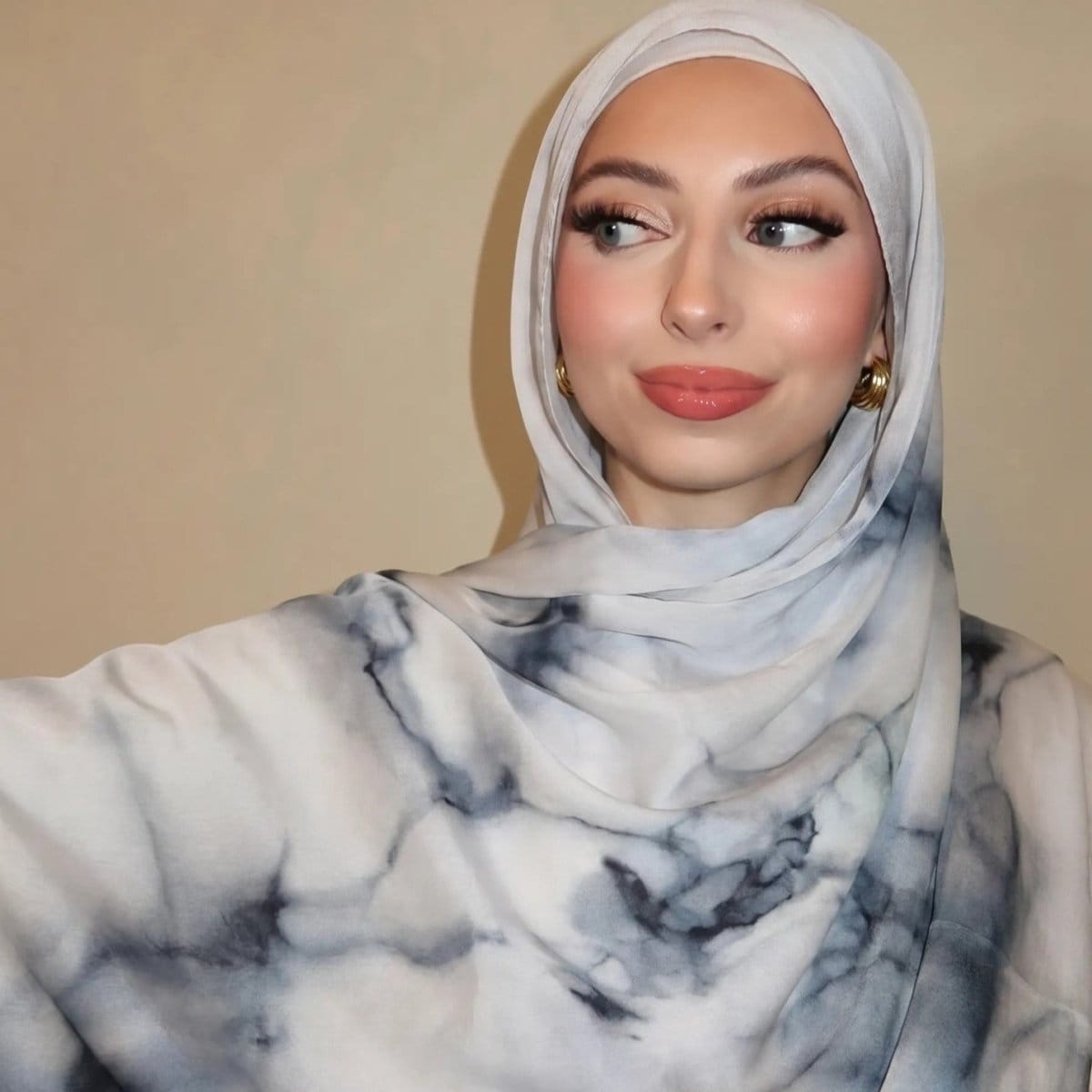 Watercolour Wash Hijab Scarf(MH240) - A-1 Thread Vault
