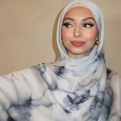 Watercolour Wash Hijab Scarf(MH240) - A-1 Thread Vault