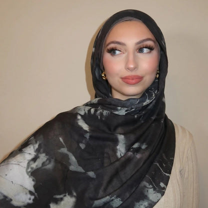 Watercolour Wash Hijab Scarf(MH240) - A-1 Thread Vault