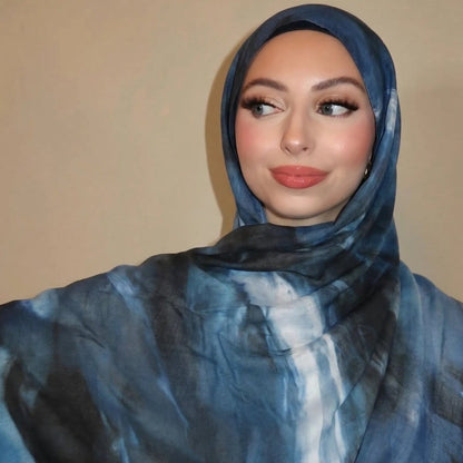 Watercolour Wash Hijab Scarf(MH240) - A-1 Thread Vault