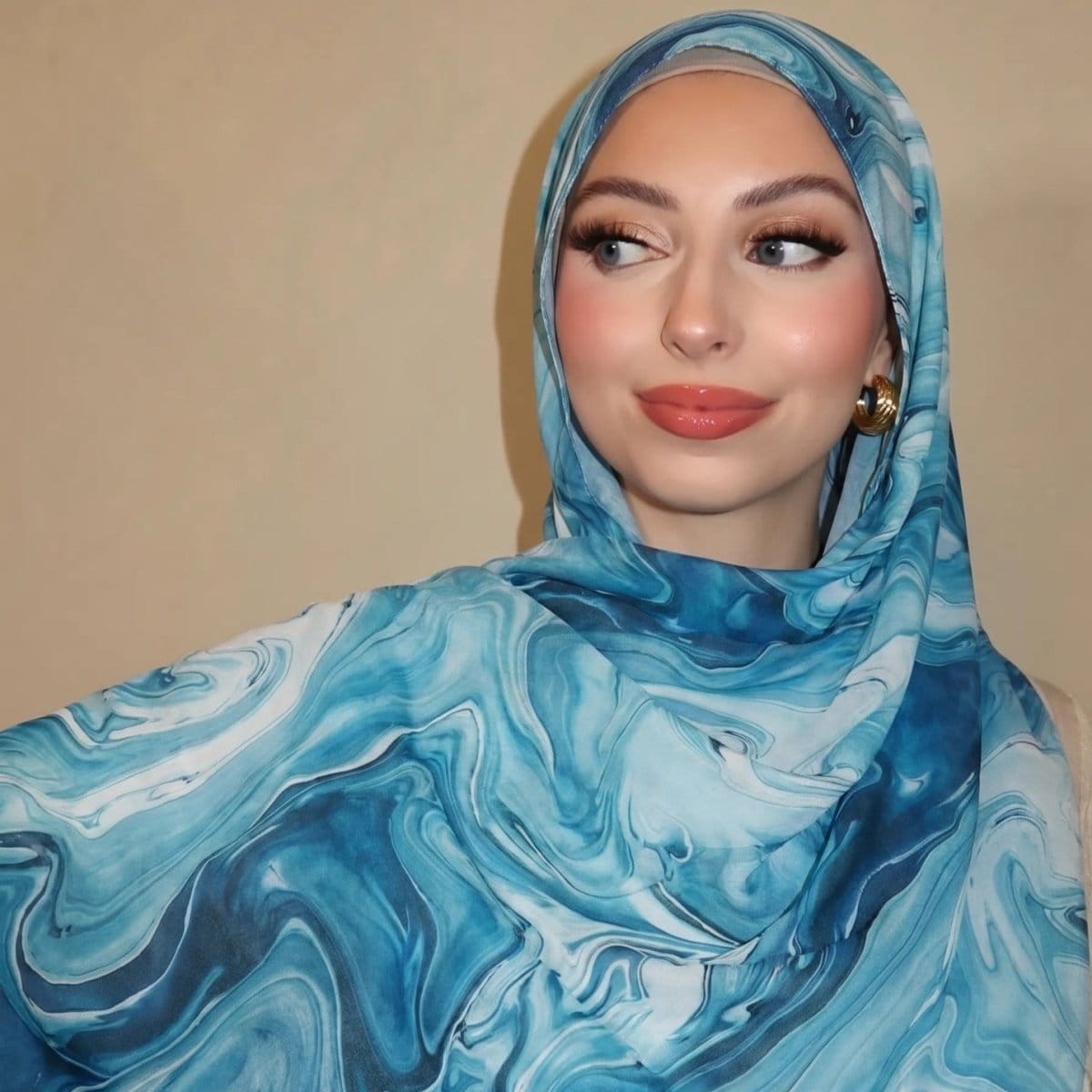 Watercolour Wash Hijab Scarf(MH240) - A-1 Thread Vault