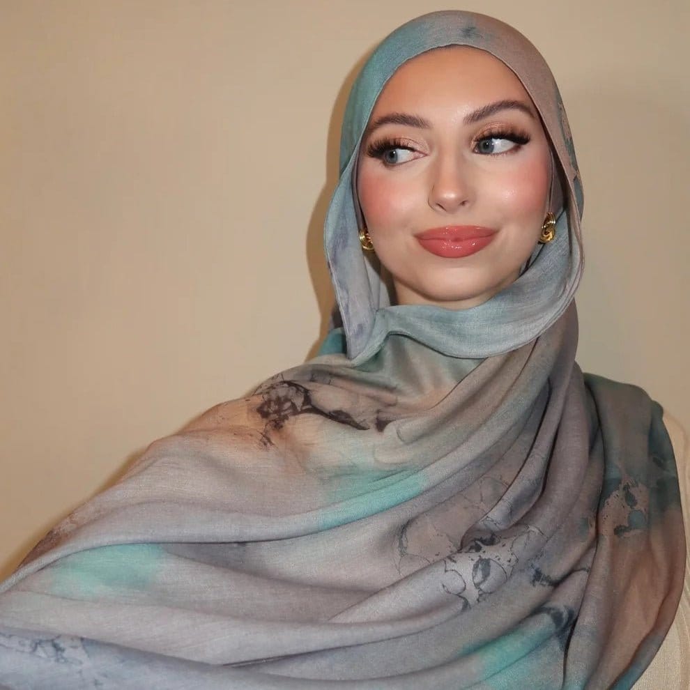 Watercolour Wash Hijab Scarf(MH240) - A-1 Thread Vault