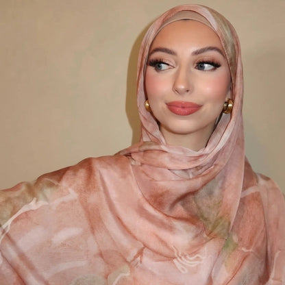 Watercolour Wash Hijab Scarf(MH240) - A-1 Thread Vault