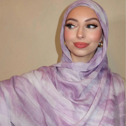 Watercolour Wash Hijab Scarf(MH240) - A-1 Thread Vault