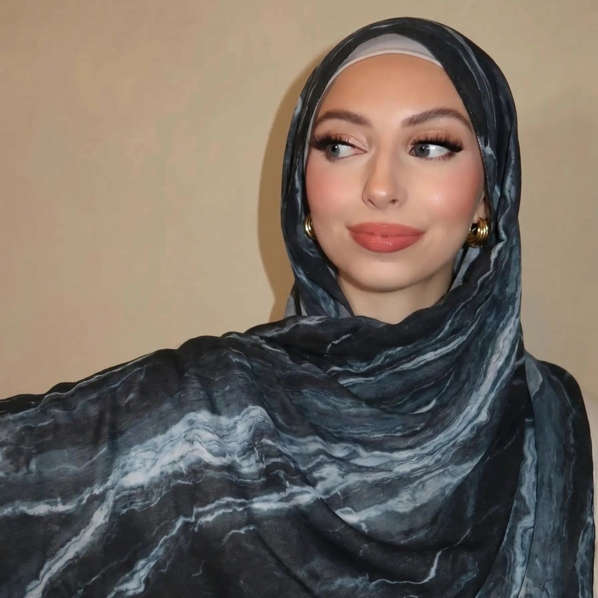 Watercolour Wash Hijab Scarf(MH240) - A-1 Thread Vault