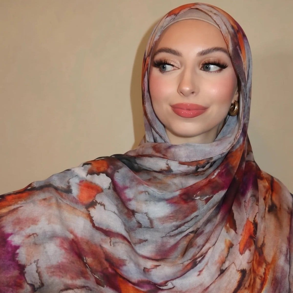 Watercolour Wash Hijab Scarf(MH240) - A-1 Thread Vault