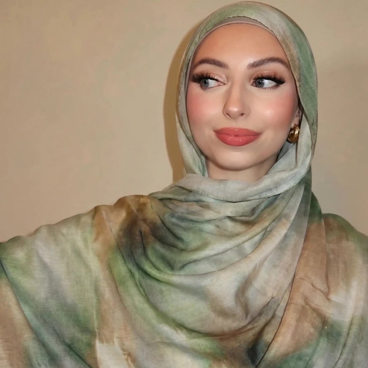 Watercolour Wash Hijab Scarf(MH240) - A-1 Thread Vault