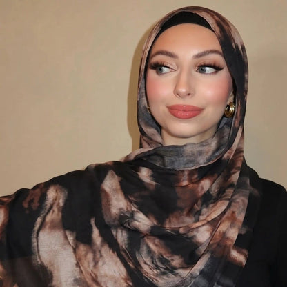 Watercolour Wash Hijab Scarf(MH240) - A-1 Thread Vault