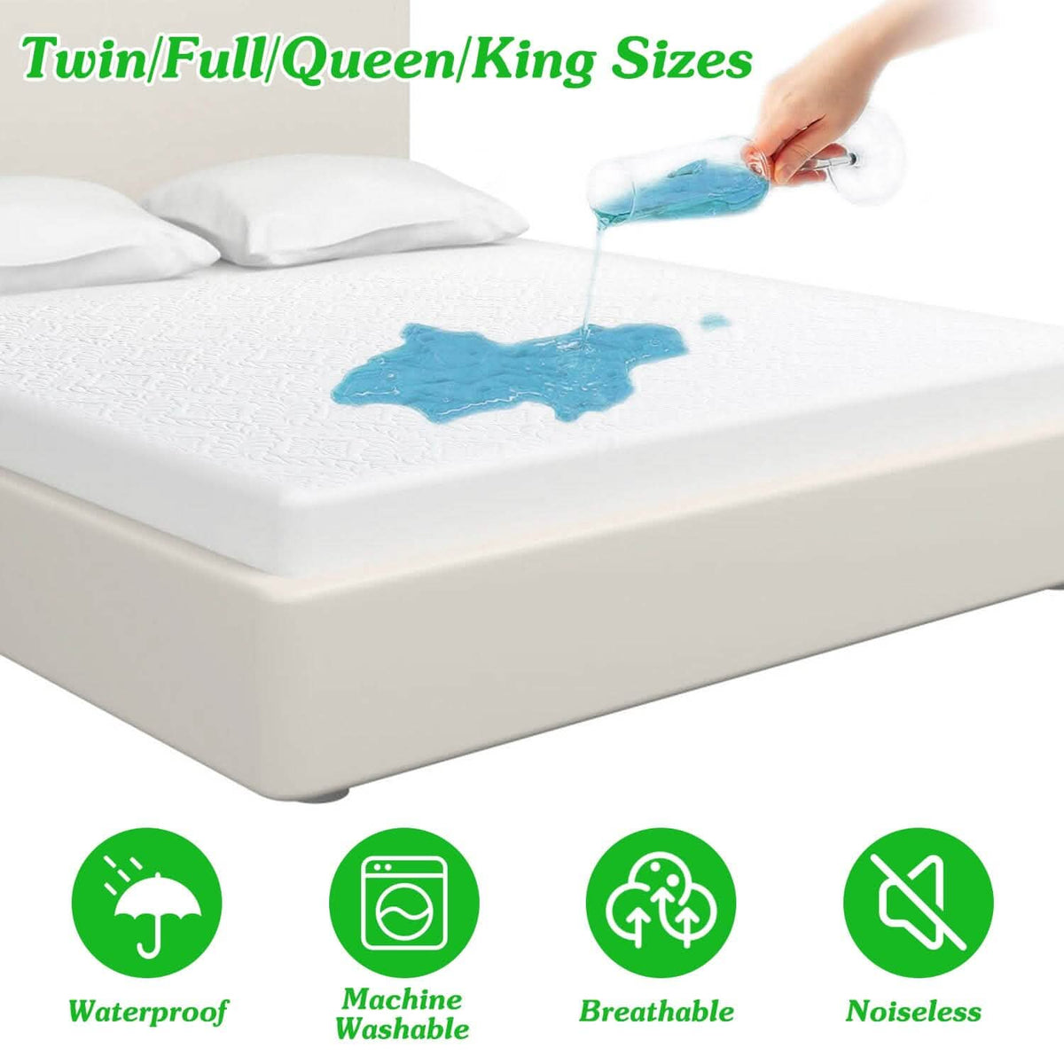 Waterproof Breathable Soft Cotton Mattress Protector - A-1 Thread Vault
