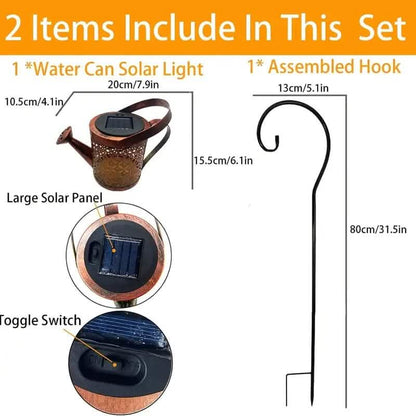 Waterproof Copper Solar Watering Can Light - A-1 Thread Vault