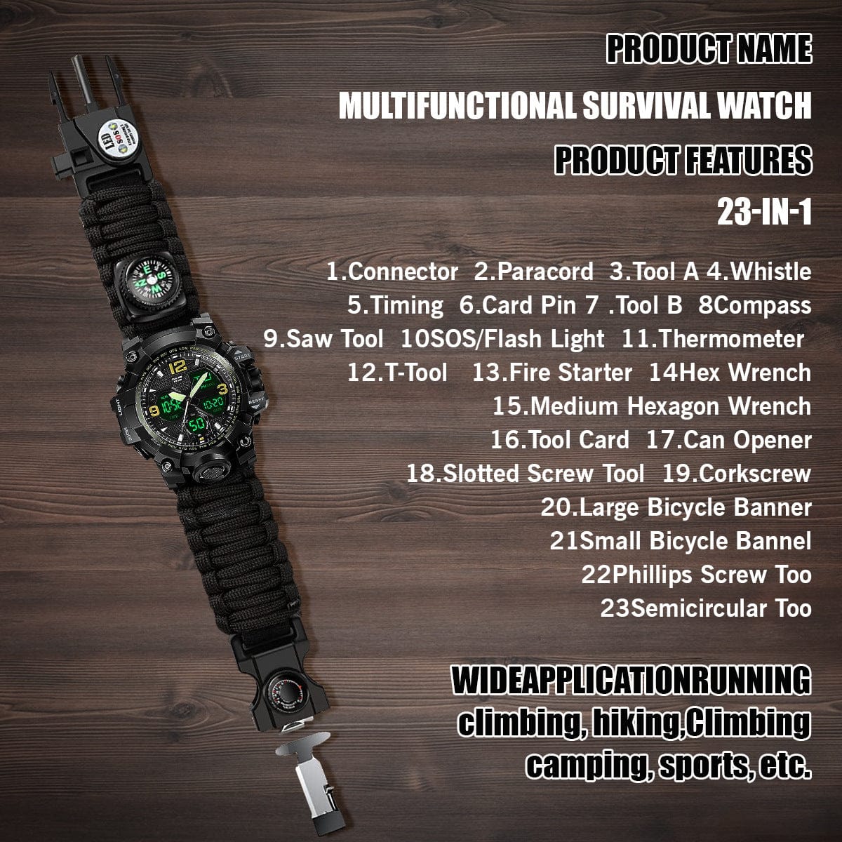 Waterproof Dual Display Electronic Tactical Watch - A-1 Thread Vault