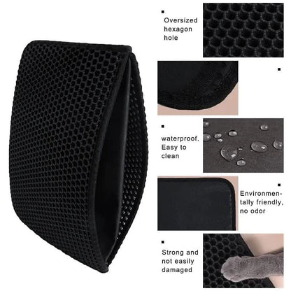 Waterproof EVA Double Layer Cat Litter Trapping Pet Litter Box Mat Clean Pad - A-1 Thread Vault