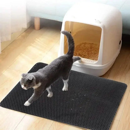 Waterproof EVA Double Layer Cat Litter Trapping Pet Litter Box Mat Clean Pad - A-1 Thread Vault