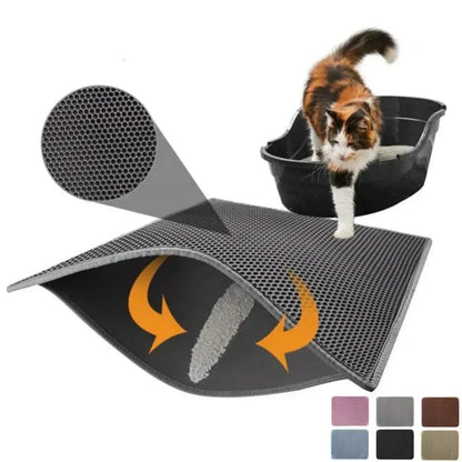 Waterproof EVA Double Layer Cat Litter Trapping Pet Litter Box Mat Clean Pad - A-1 Thread Vault