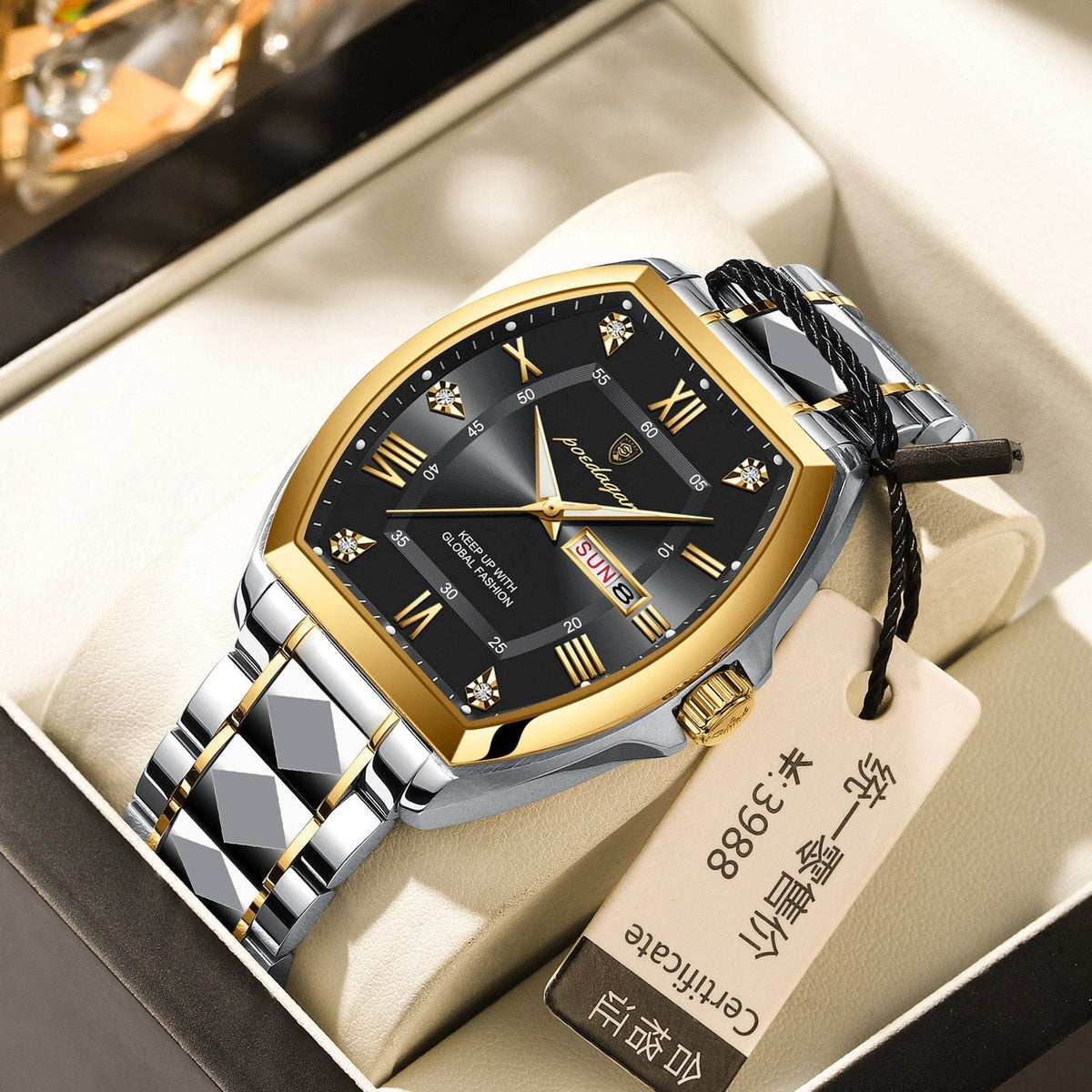 Waterproof Luminous Barrel-shaped Quartz Mens Watch - A-1 Thread Vault