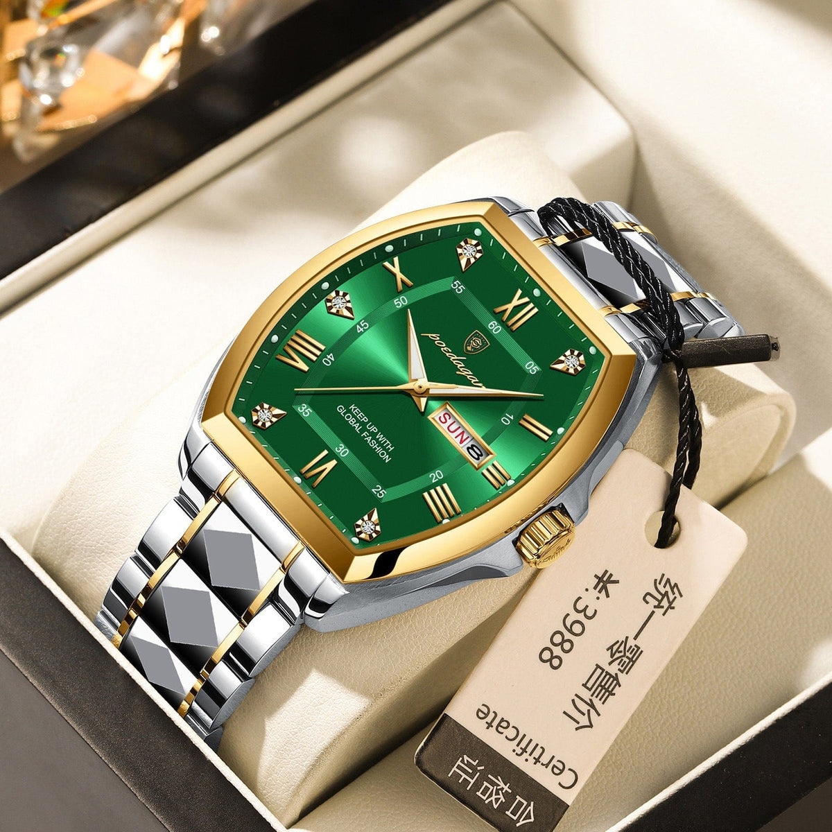 Waterproof Luminous Barrel-shaped Quartz Mens Watch - A-1 Thread Vault