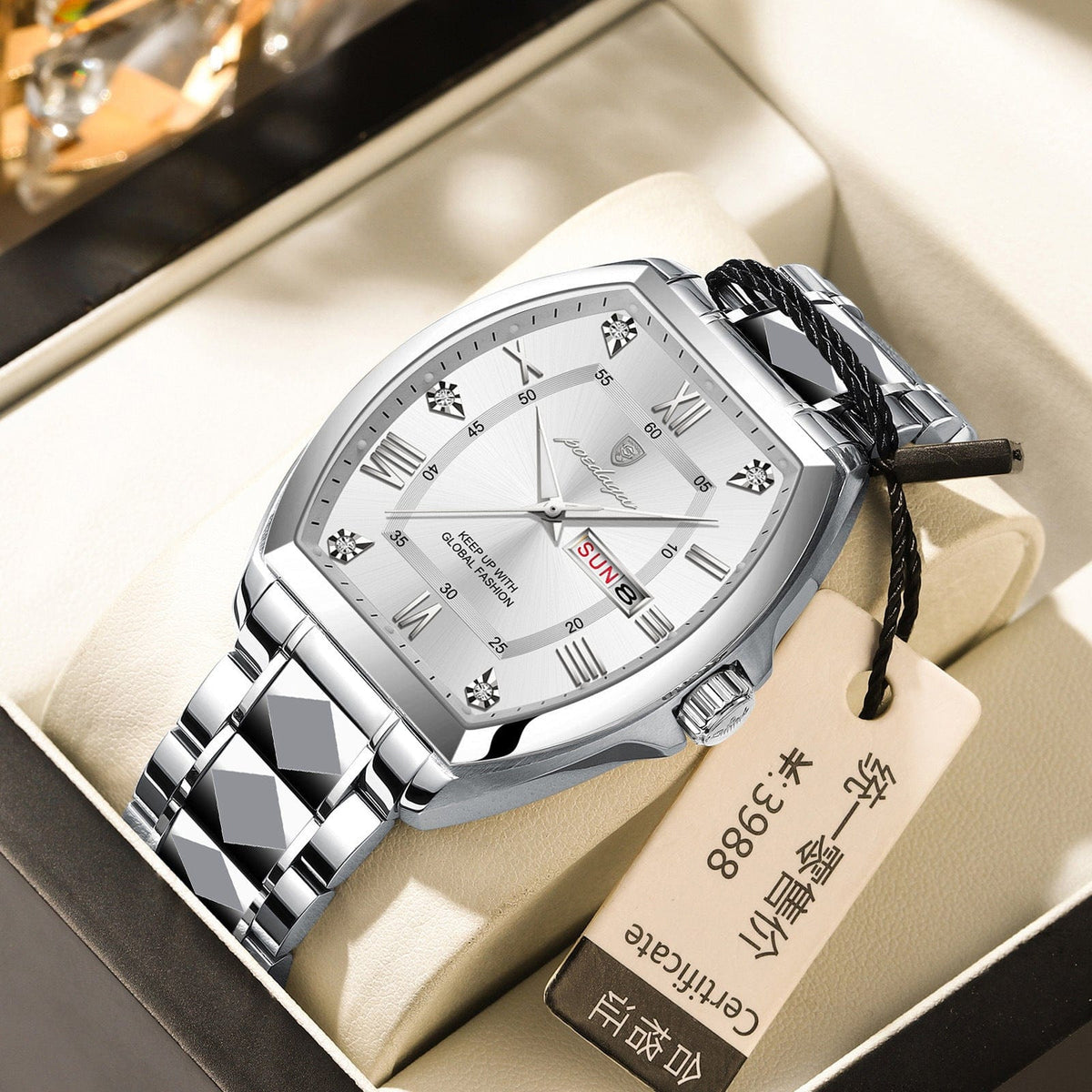 Waterproof Luminous Barrel-shaped Quartz Mens Watch - A-1 Thread Vault
