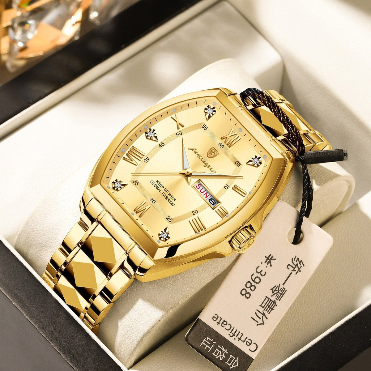 Waterproof Luminous Barrel-shaped Quartz Mens Watch - A-1 Thread Vault