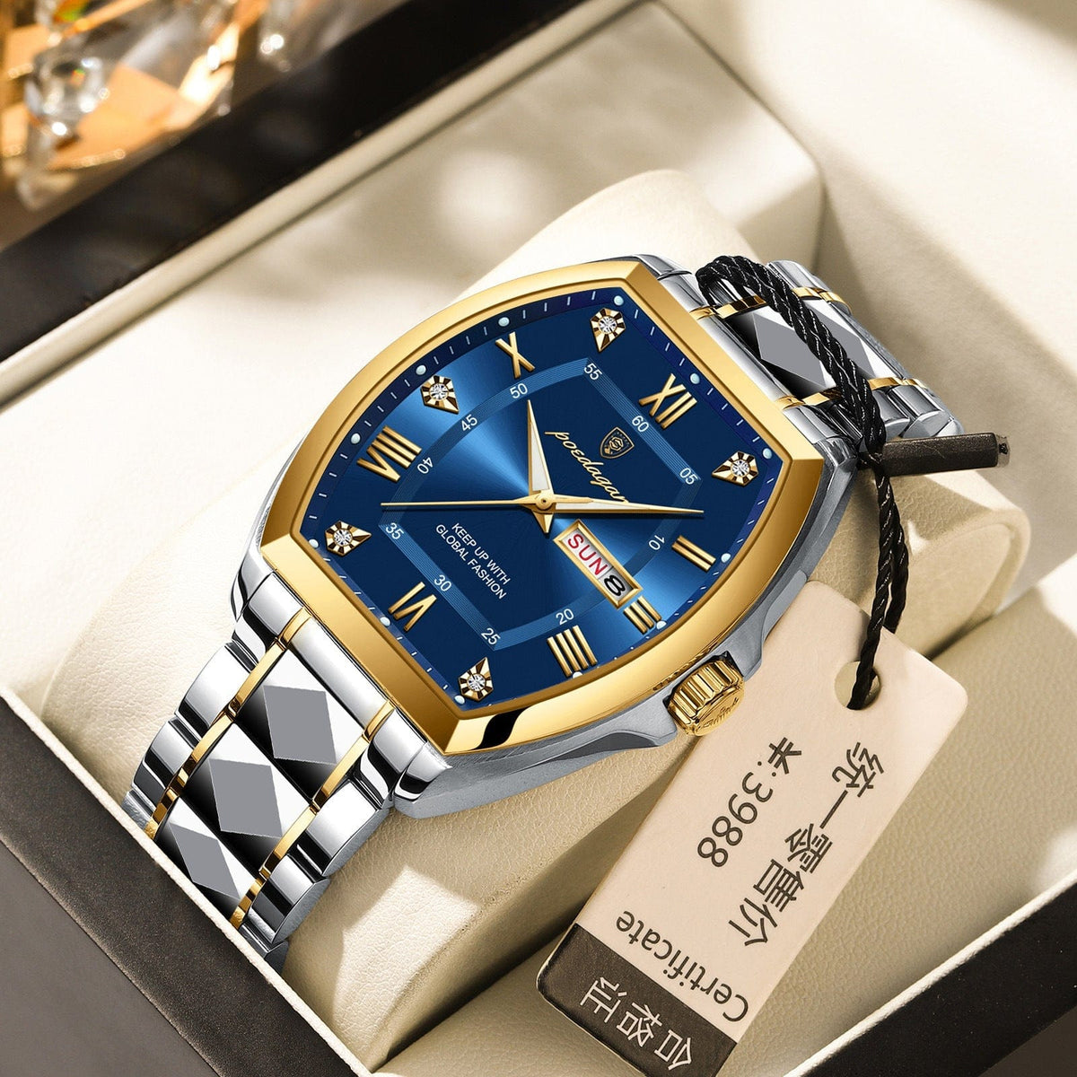 Waterproof Luminous Barrel-shaped Quartz Mens Watch - A-1 Thread Vault