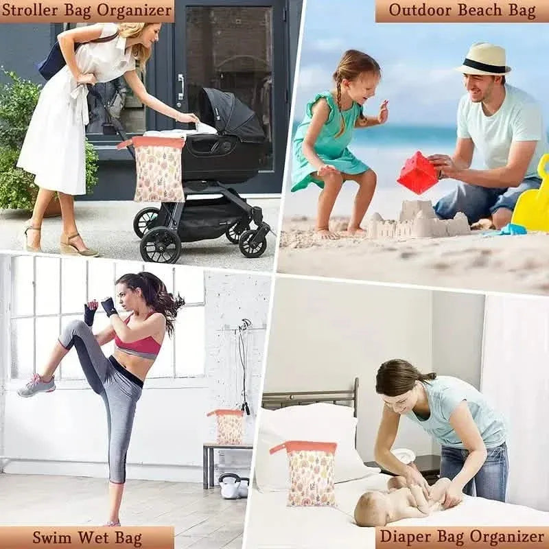 Waterproof Reusable Wet Bag Wet Dry Bags For Cloth Diapers & Breast Pump Parts - A-1 Thread Vault