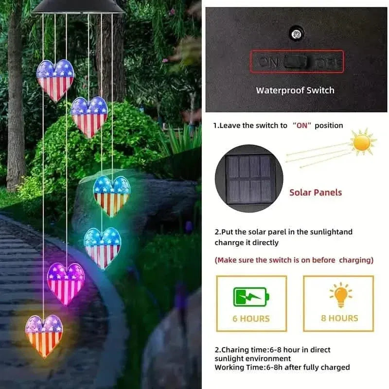 Waterproof Solar Wind Chime Light - A-1 Thread Vault