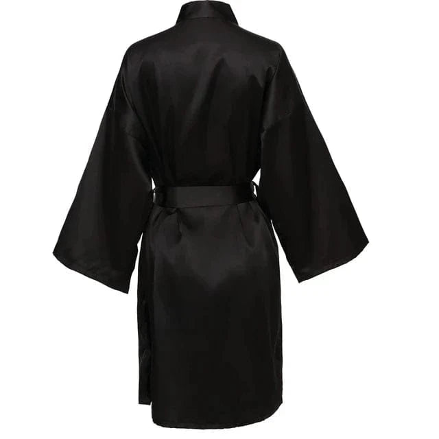 Wedding Party Team Bride Robe Without Letters Kimono Satin Pajamas Bridesmaid Plain Bathrobe SP088 - A-1 Thread Vault