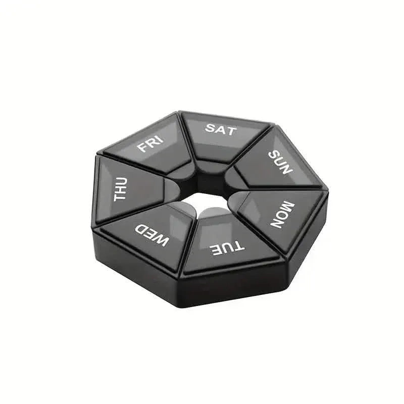 Weekly Rainbow Pill Box - 7-Grid Thickened Pill Storage Box - A-1 Thread Vault