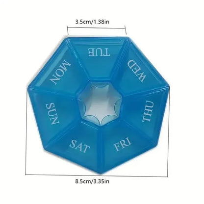 Weekly Rainbow Pill Box - 7-Grid Thickened Pill Storage Box - A-1 Thread Vault