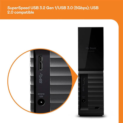 Western Digital 8TB My Book Desktop External Hard Drive (Refurbished) - A-1 Thread Vault