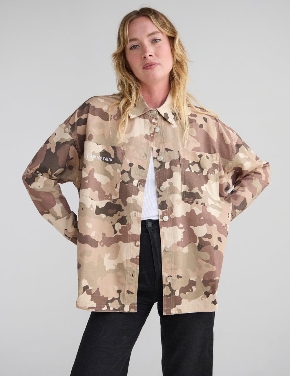 What a Friend in Jesus Camo Shacket - A-1 Thread Vault