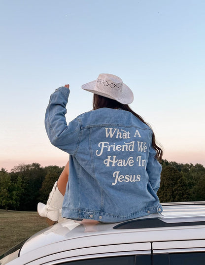 What a Friend In Jesus Denim Jacket - A-1 Thread Vault