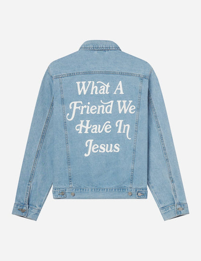 What a Friend In Jesus Denim Jacket - A-1 Thread Vault