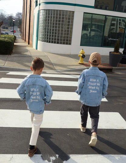 What a Friend in Jesus Kids Denim Jacket - A-1 Thread Vault